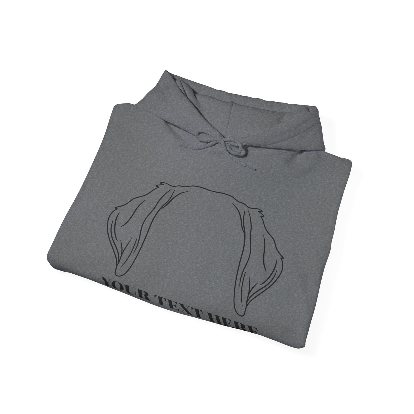 Personalised Labrador Dog Ear Hoodie – Custom Text Unisex Pullover