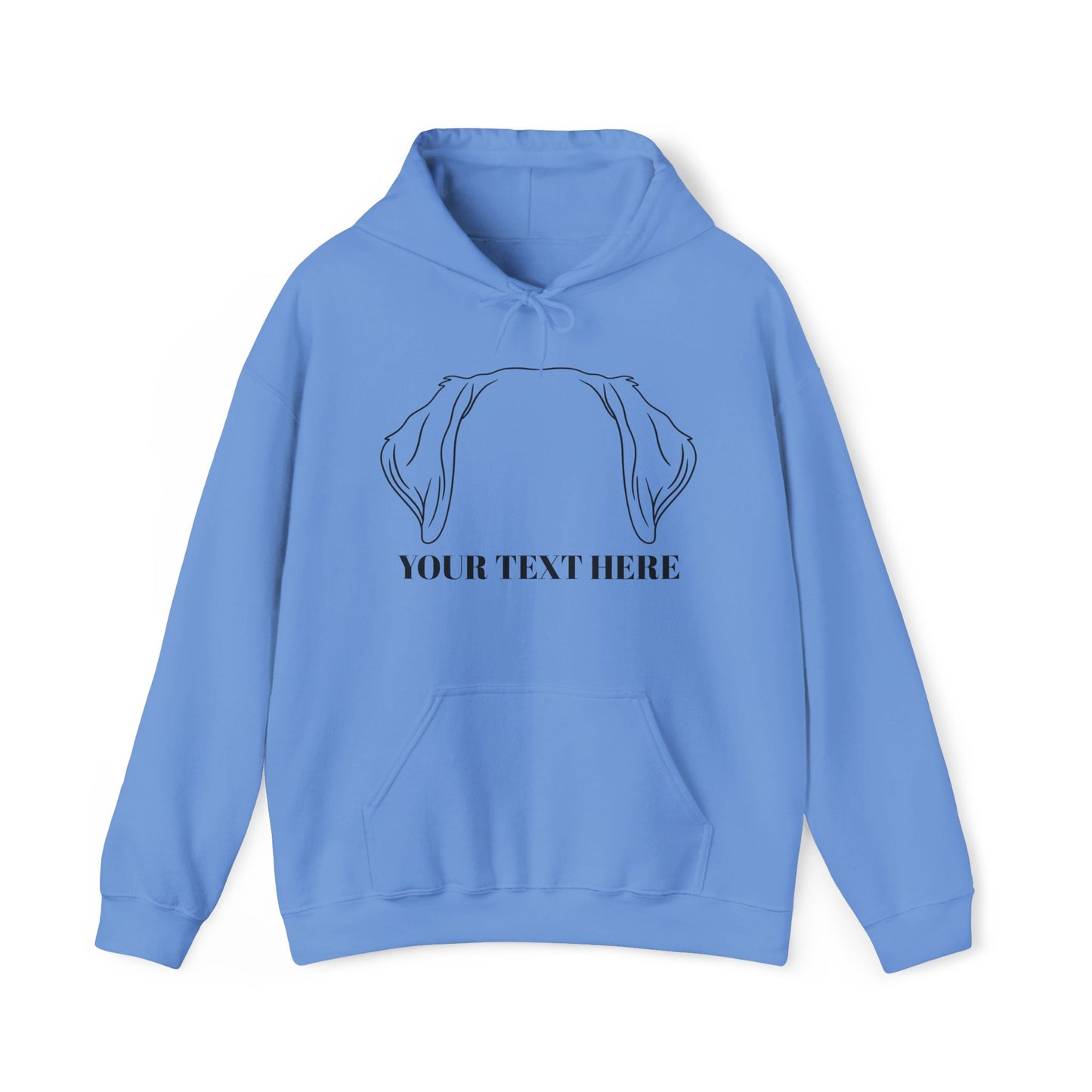 Personalised Labrador Dog Ear Hoodie – Custom Text Unisex Pullover