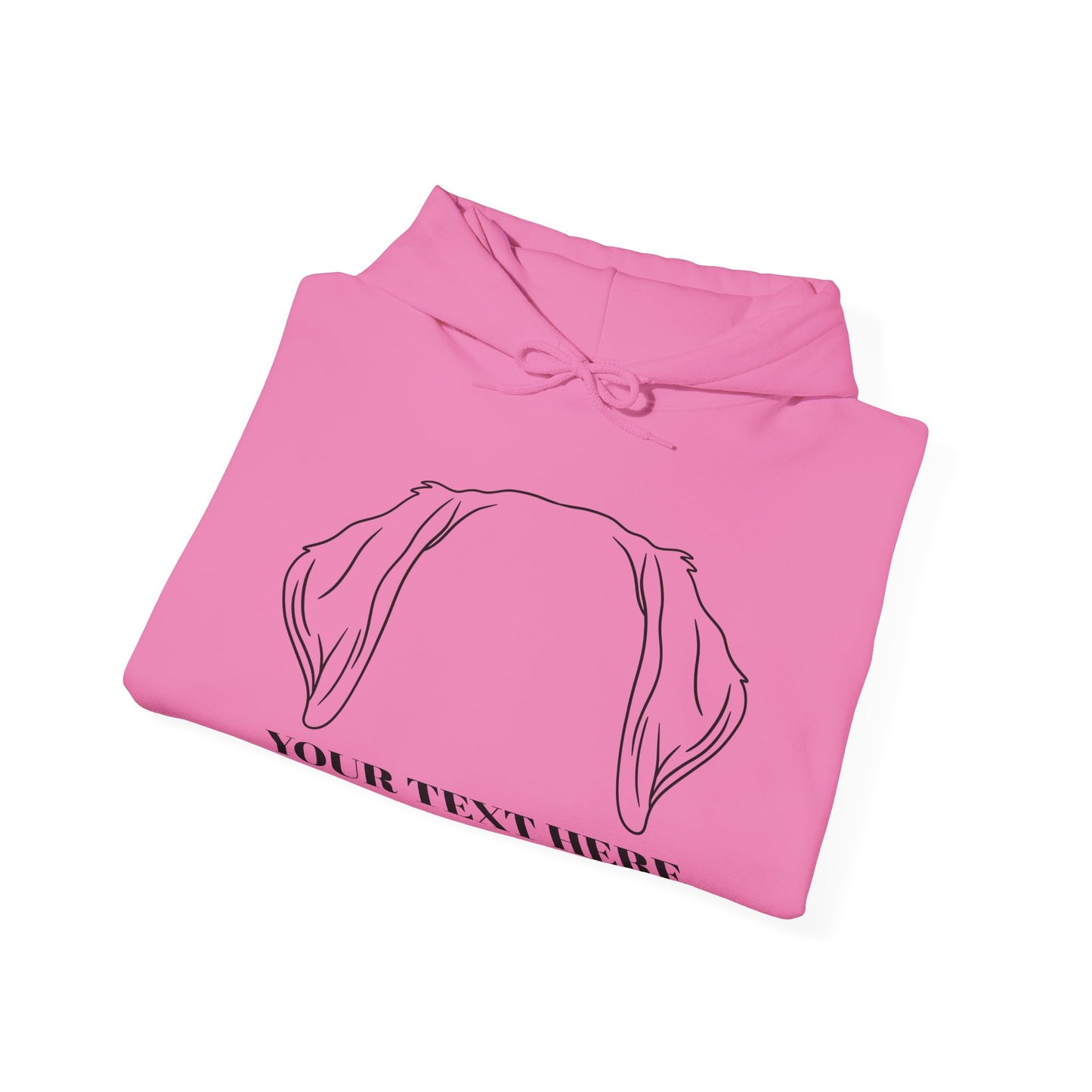 Personalised Labrador Dog Ear Hoodie – Custom Text Unisex Pullover