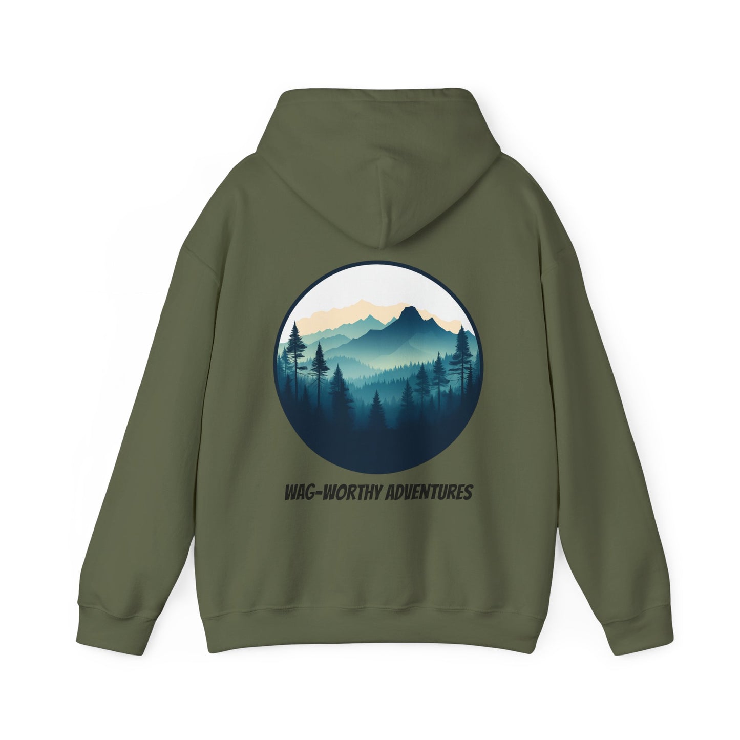 Wag-Worthy Adventures Hoodie | Cozy Unisex Fit | Hiking & Camping Gift