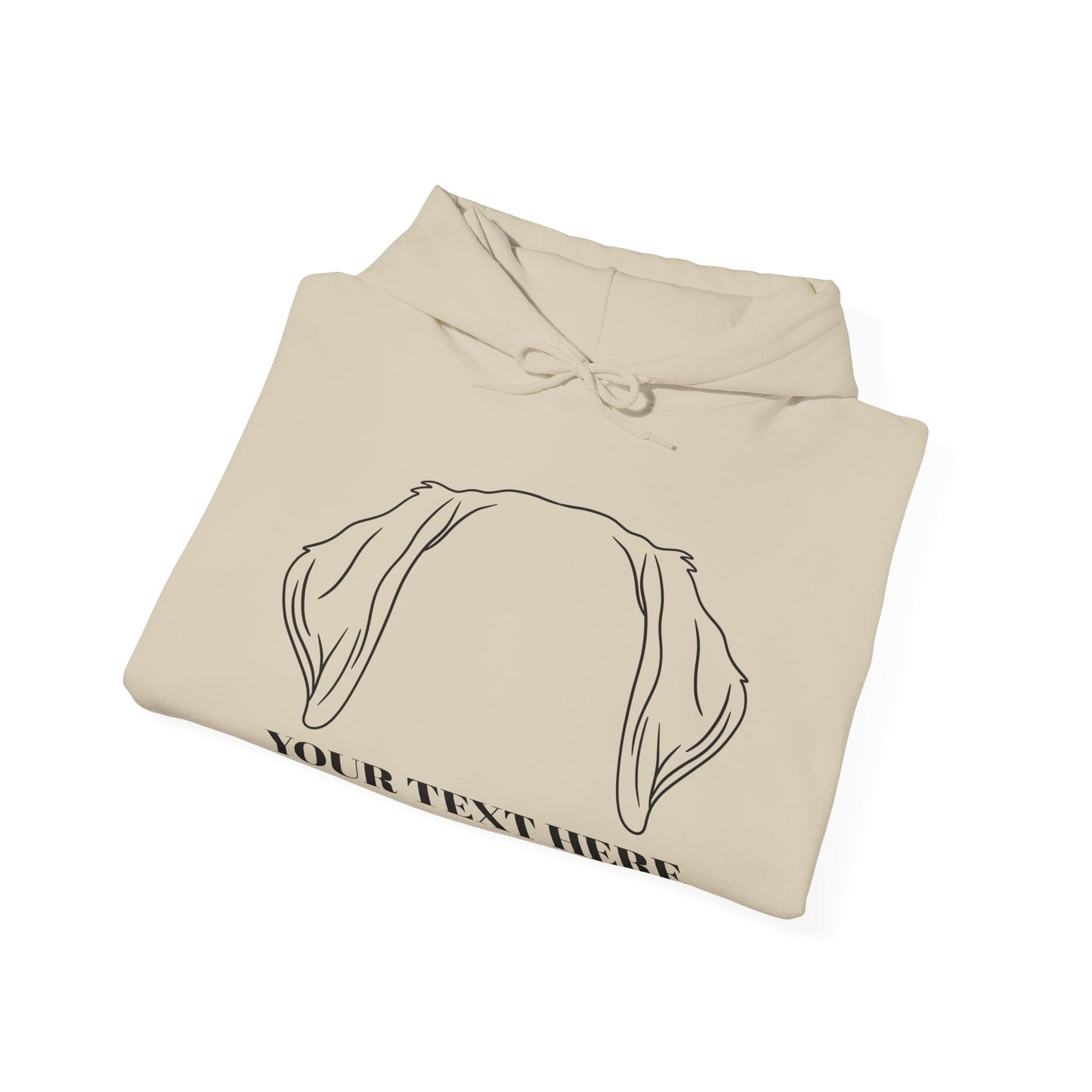 Personalised Labrador Dog Ear Hoodie – Custom Text Unisex Pullover