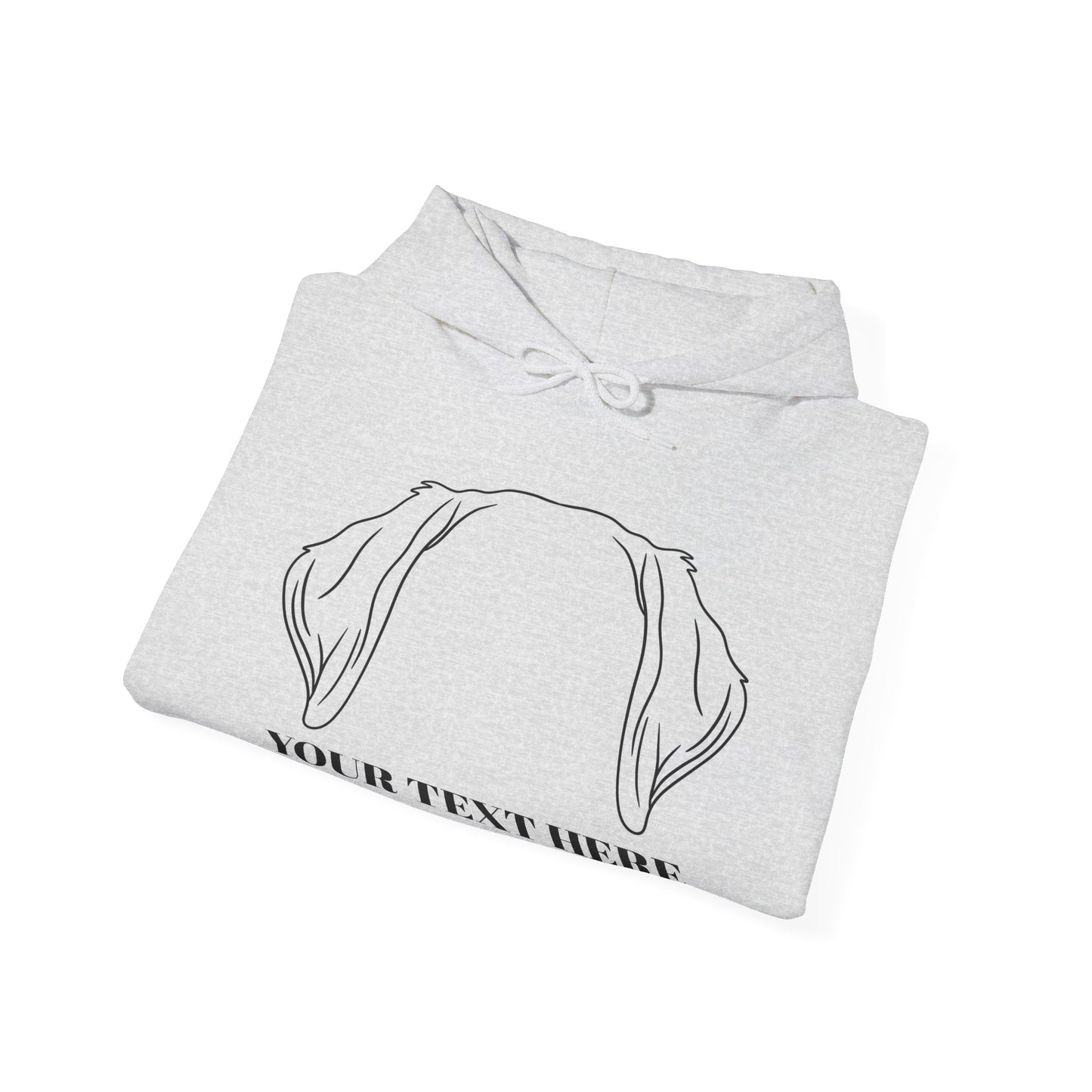 Personalised Labrador Dog Ear Hoodie – Custom Text Unisex Pullover