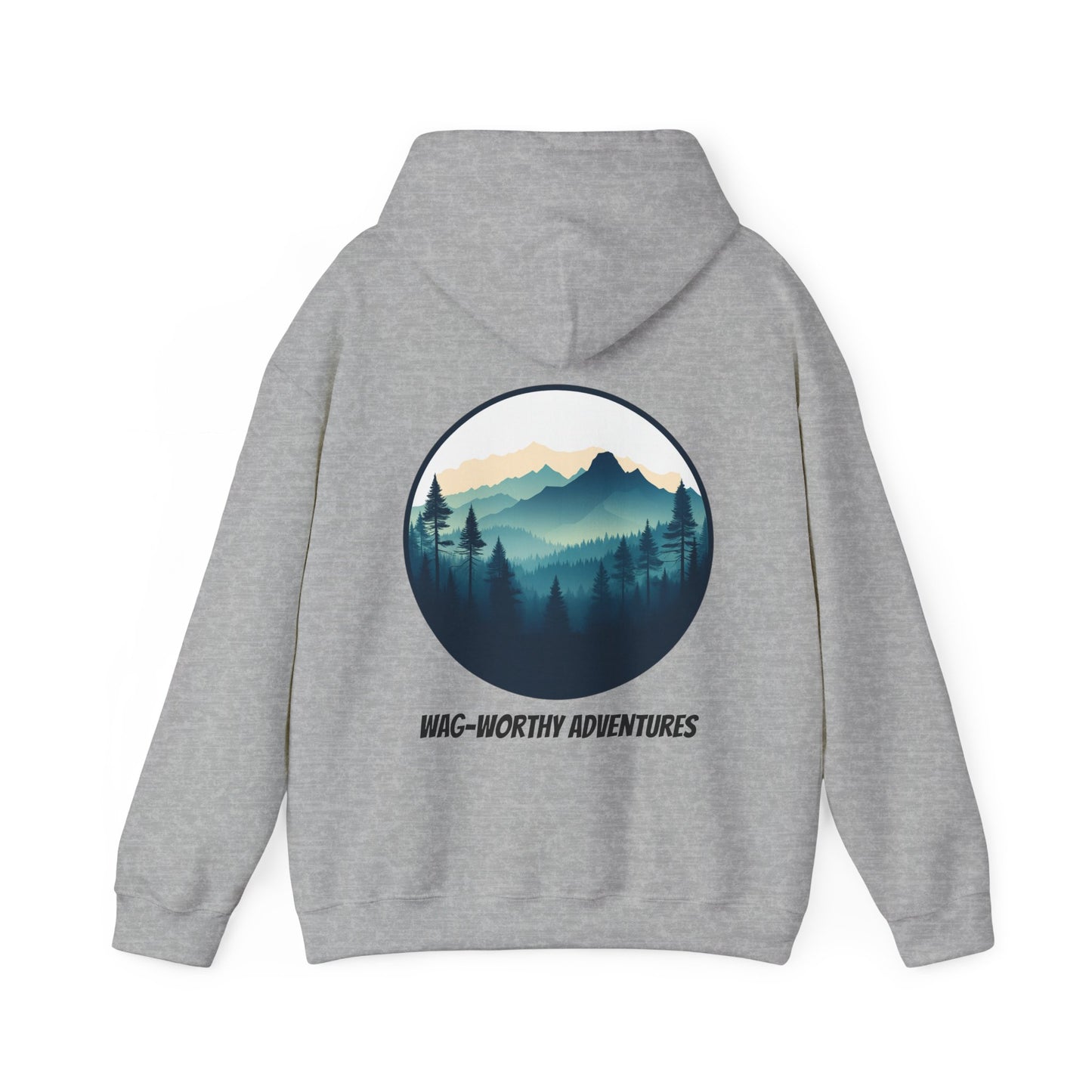 Wag-Worthy Adventures Hoodie | Cozy Unisex Fit | Hiking & Camping Gift