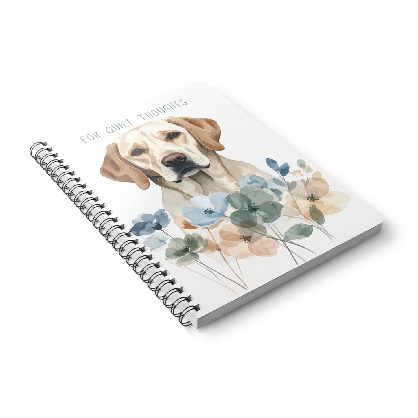 For Quiet Thoughts – Gentle Reminders - Yellow Labrador Notebook