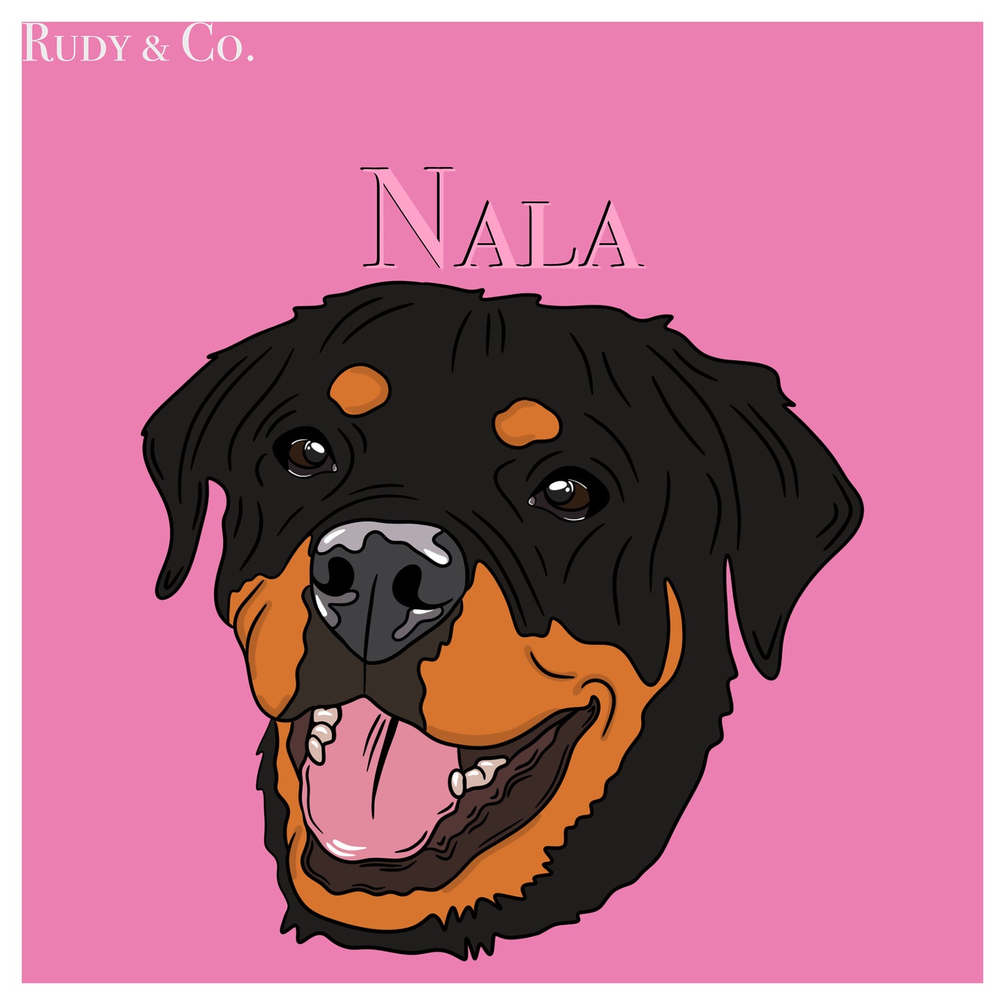 Personalised Digital Art Pet Portrait - Custom Square Artwork
