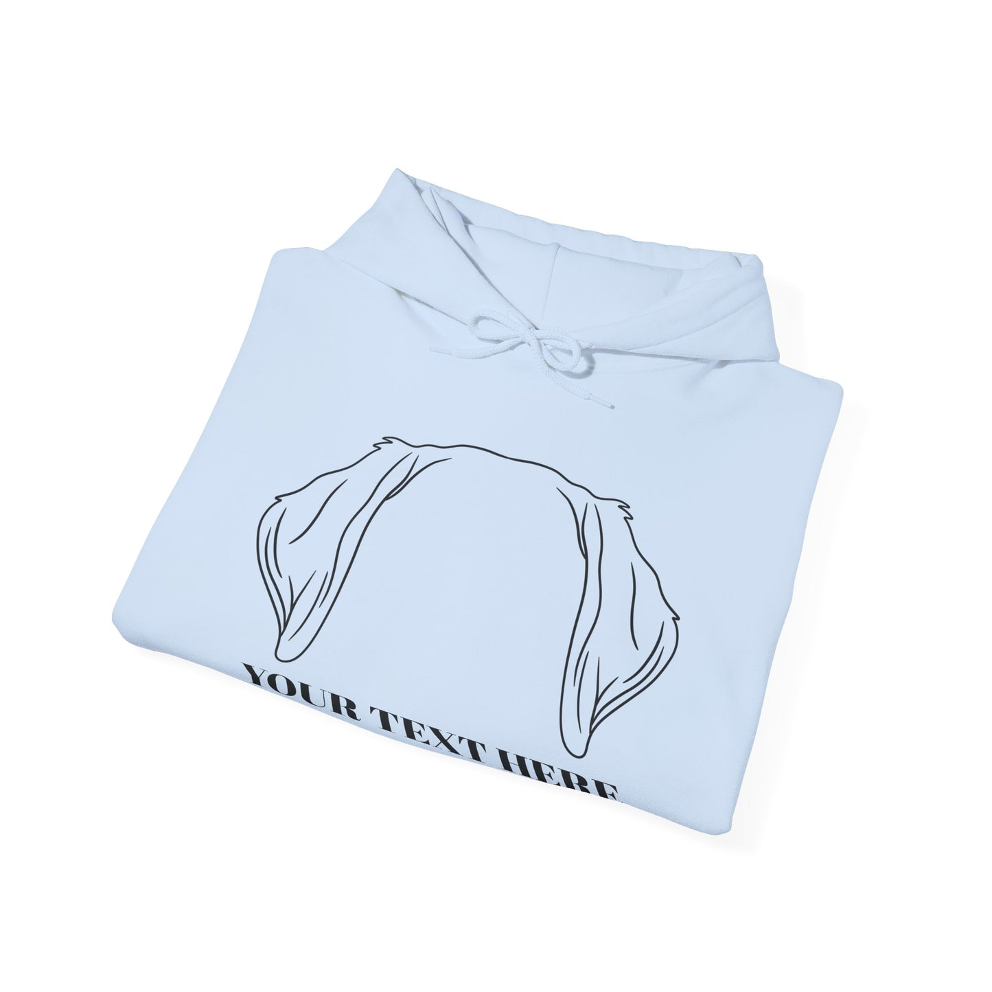 Personalised Labrador Dog Ear Hoodie – Custom Text Unisex Pullover