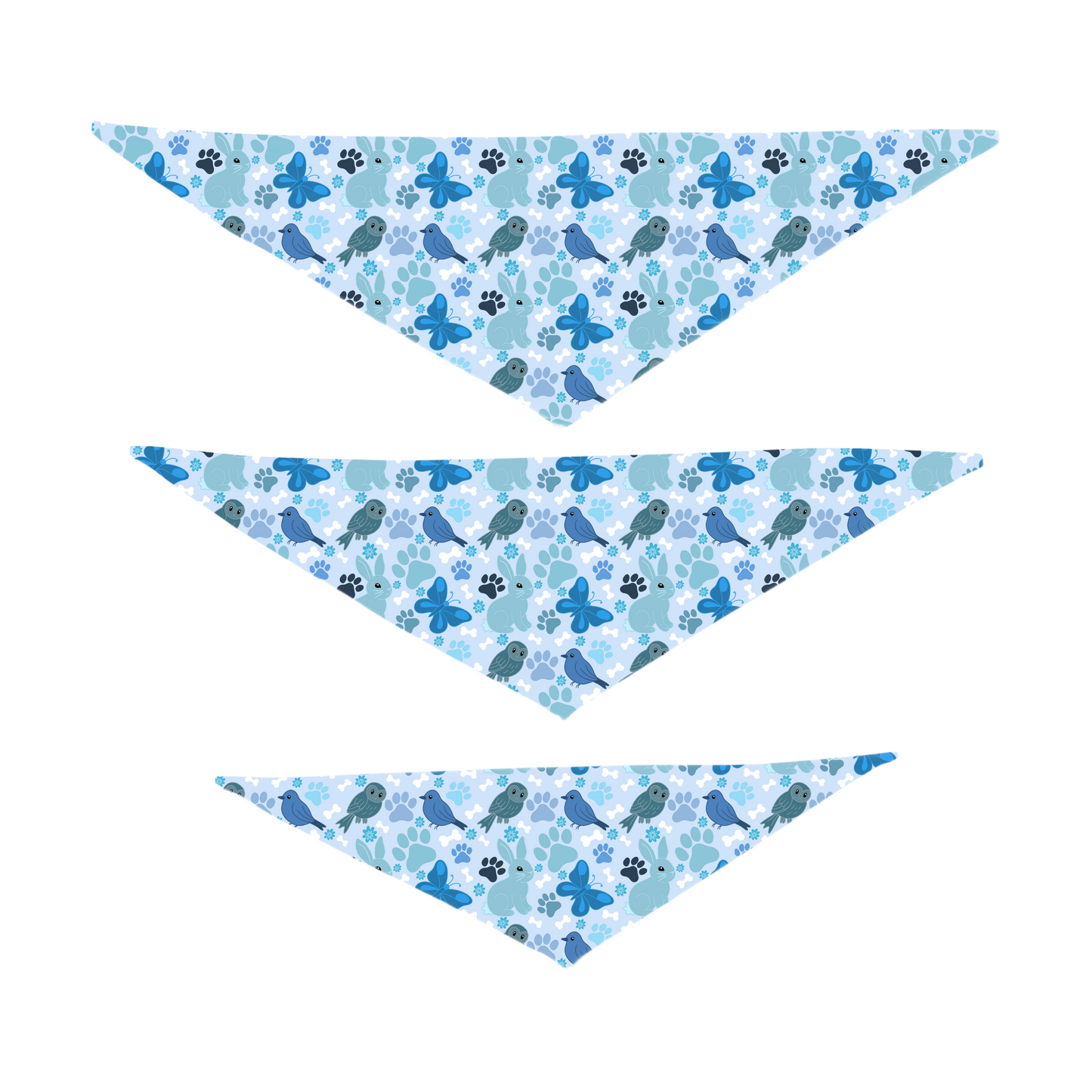 Rudy & Co. "Blue Woodland Pals" Dog Bandana