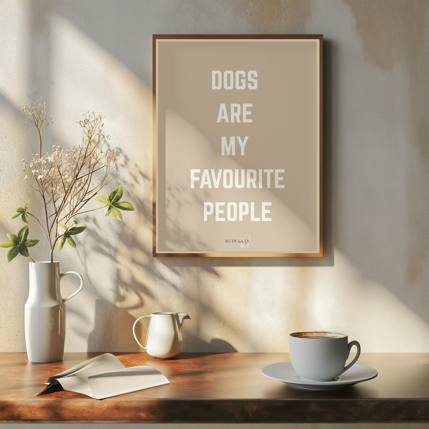 Dogs Are My Favourite People – Digital Art Print (Instant Download)