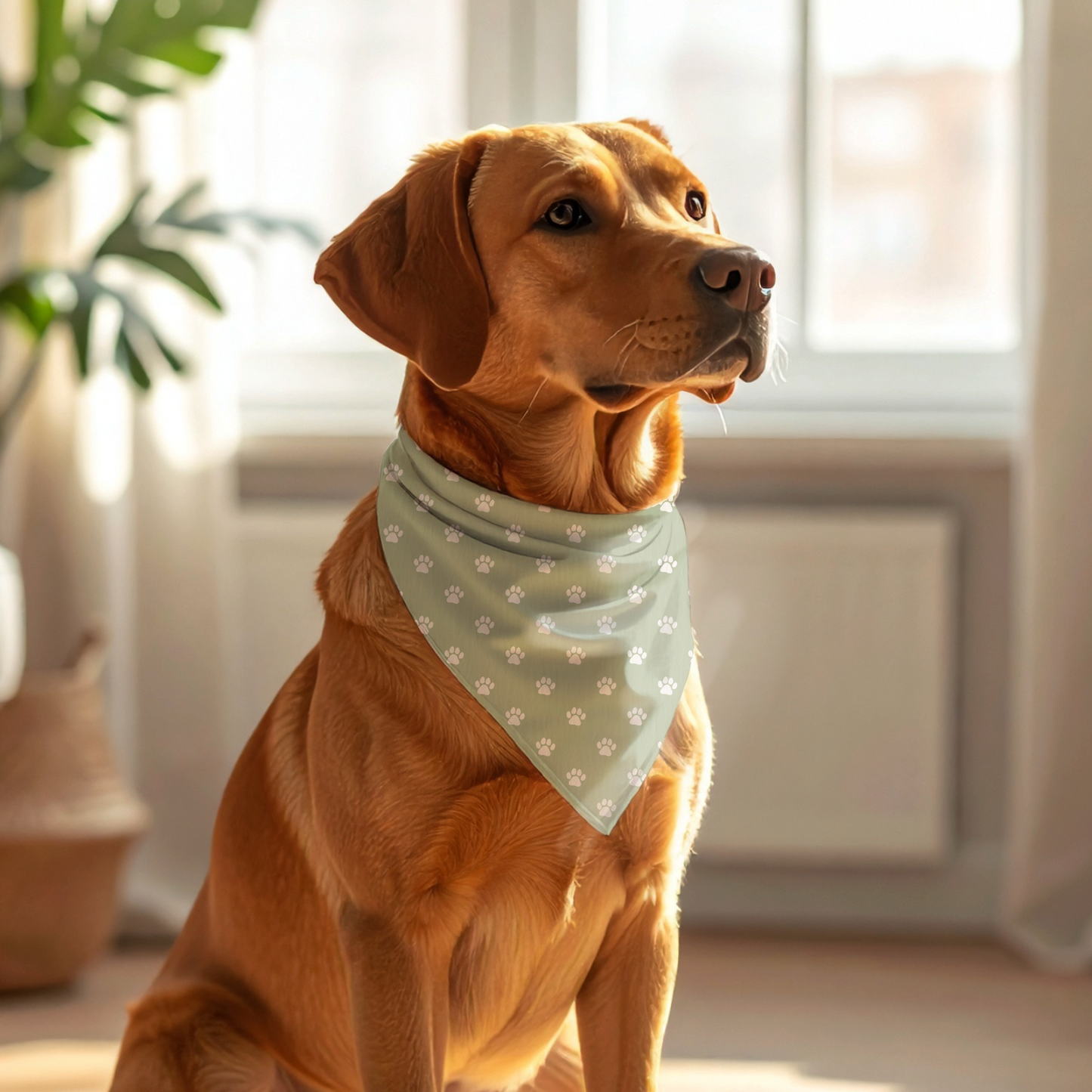Sage Pawprints - Bandana
