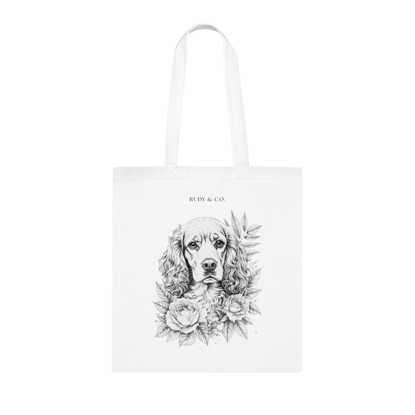 Valentine Dog Tote Bag – Choose from 5 Hand-Drawn Style Cocker Spaniel Designs