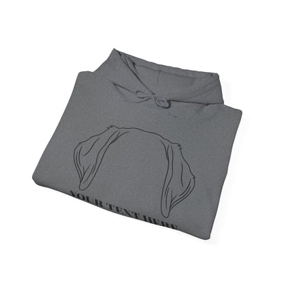 Personalised Labrador Dog Ear Hoodie – Custom Text Unisex Pullover