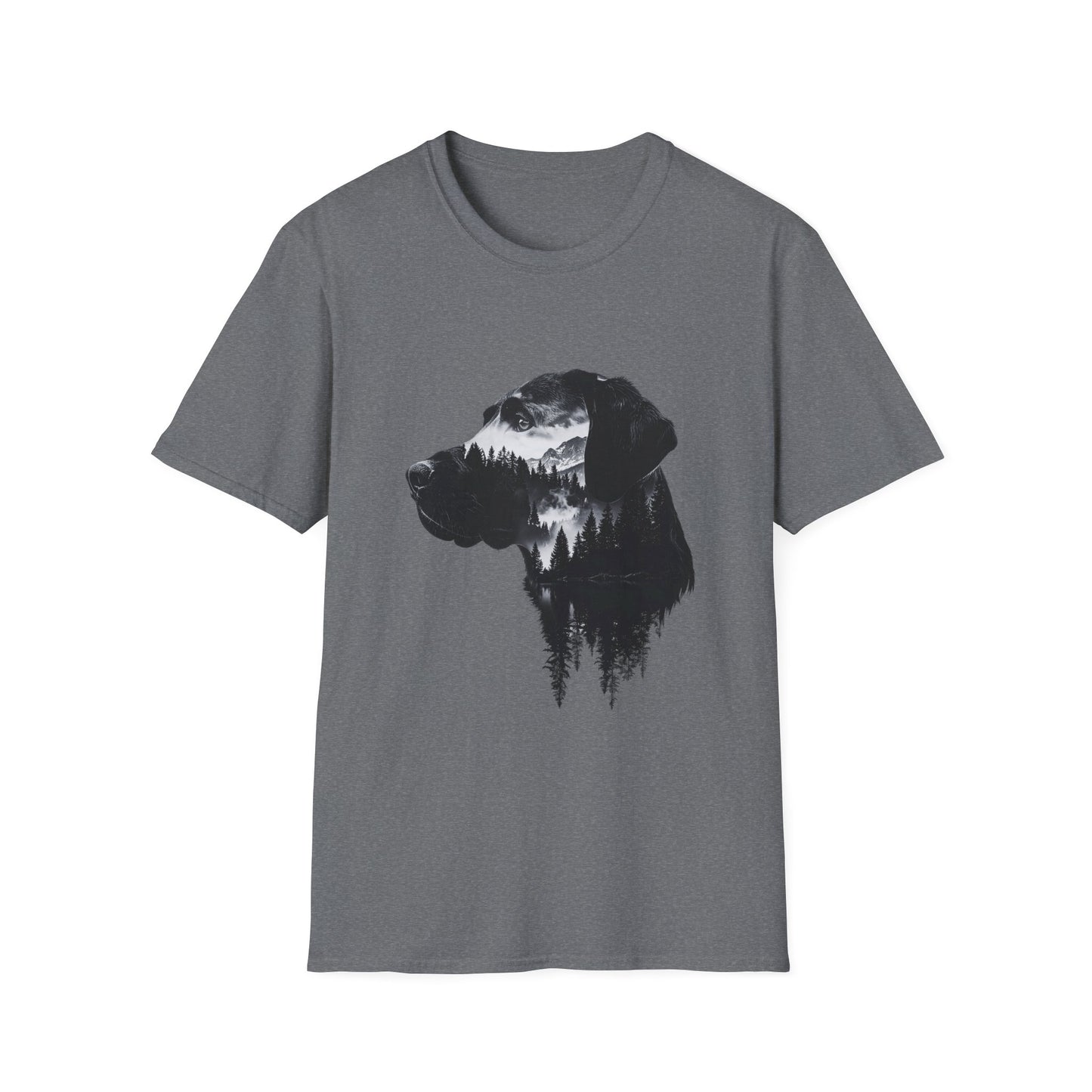 Labrador Forest Silhouette T-Shirt – Outdoor Dog Lover Nature Design