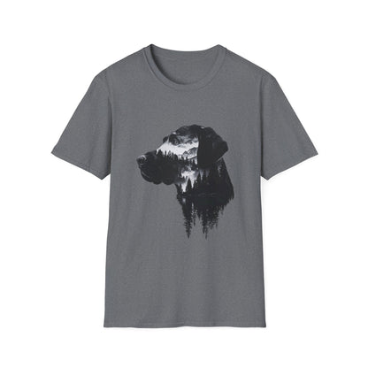 Labrador Forest Silhouette T-Shirt – Outdoor Dog Lover Nature Design