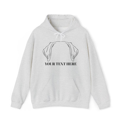 Personalised Labrador Dog Ear Hoodie – Custom Text Unisex Pullover