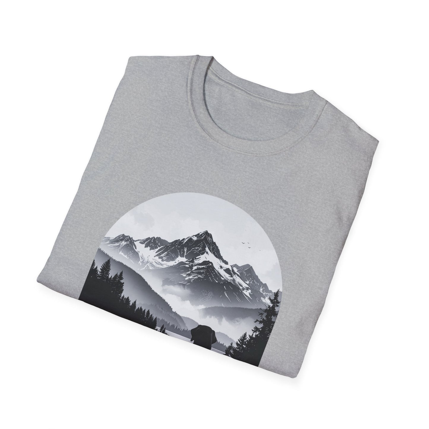 Labrador Mountain Reflection T-Shirt – Scenic Outdoor Dog Design