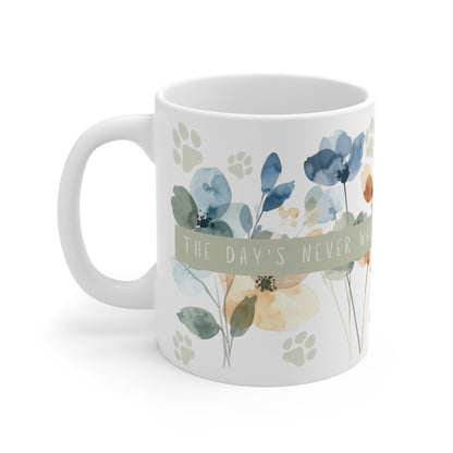 The Day’s Never Wasted If You Walked the Dog Mug – Sage and Cream