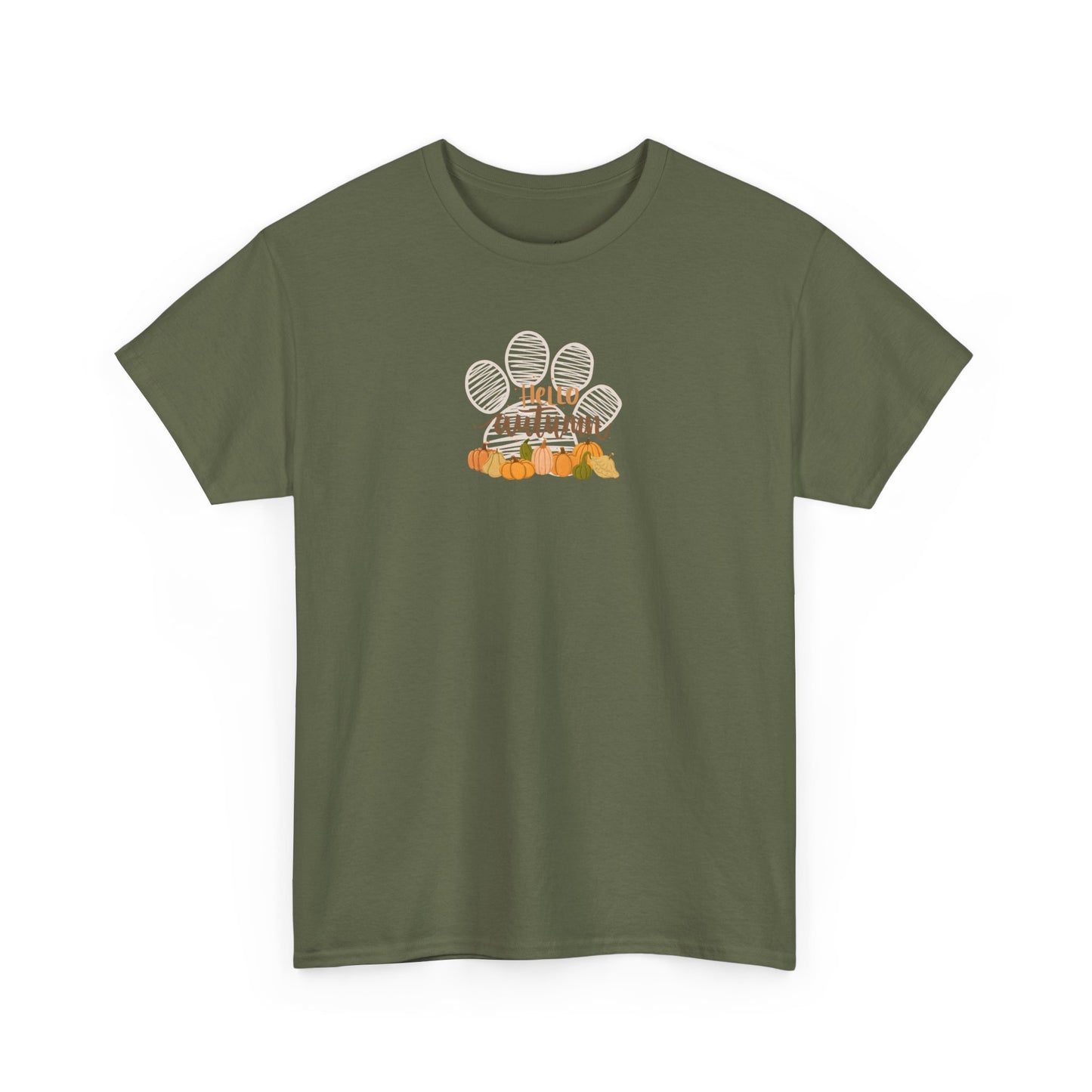 Hello Autumn – Dog Paw Pumpkin Patch Unisex Tee