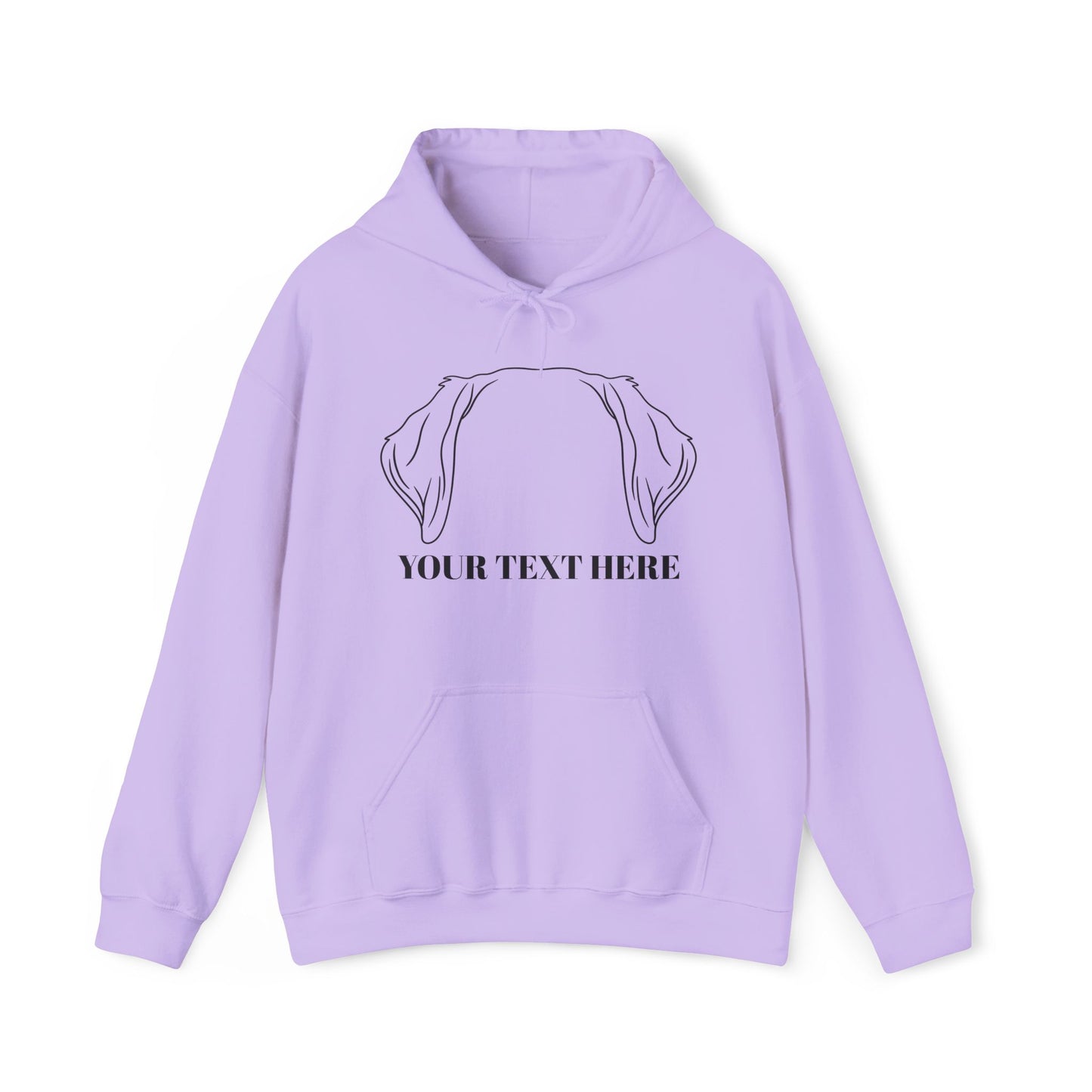 Personalised Labrador Dog Ear Hoodie – Custom Text Unisex Pullover