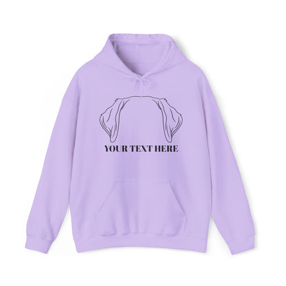 Personalised Labrador Dog Ear Hoodie – Custom Text Unisex Pullover