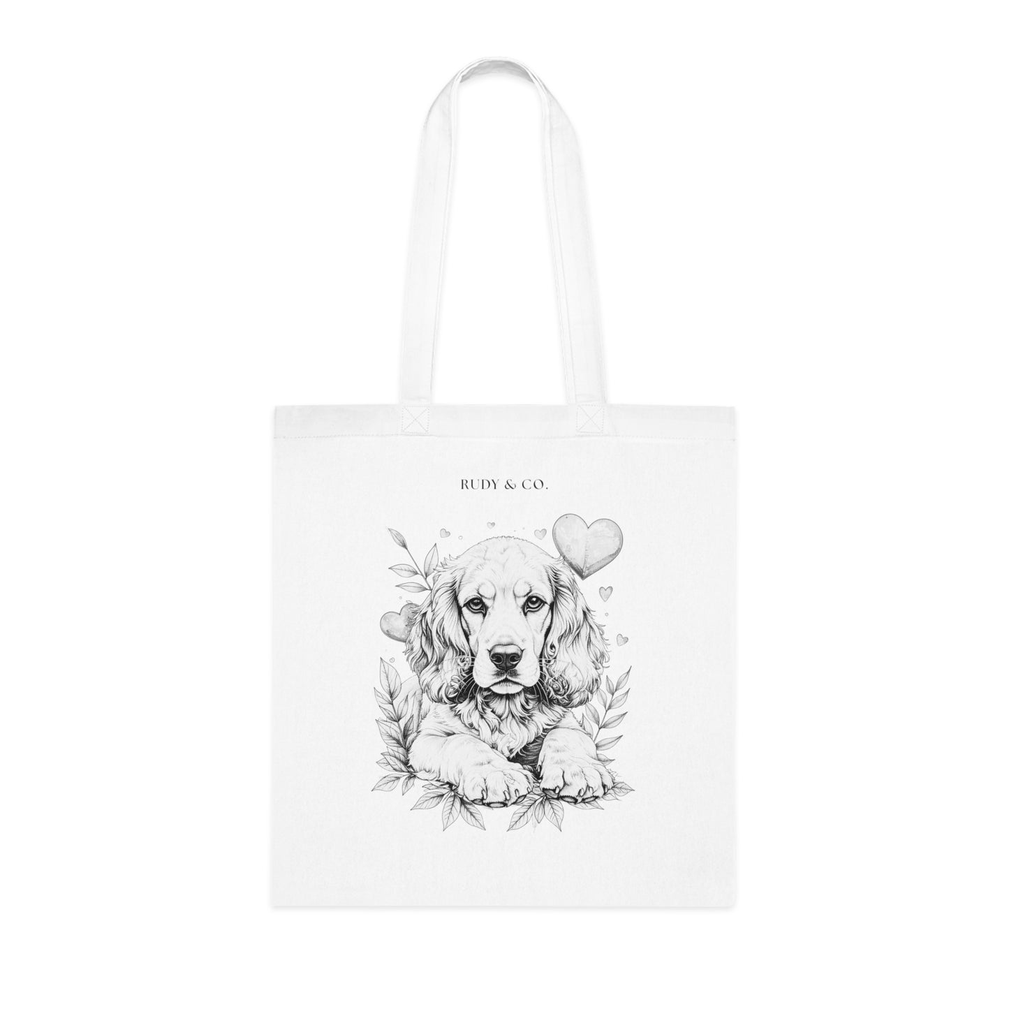 Valentine Dog Tote Bag – Choose from 5 Hand-Drawn Style Cocker Spaniel Designs