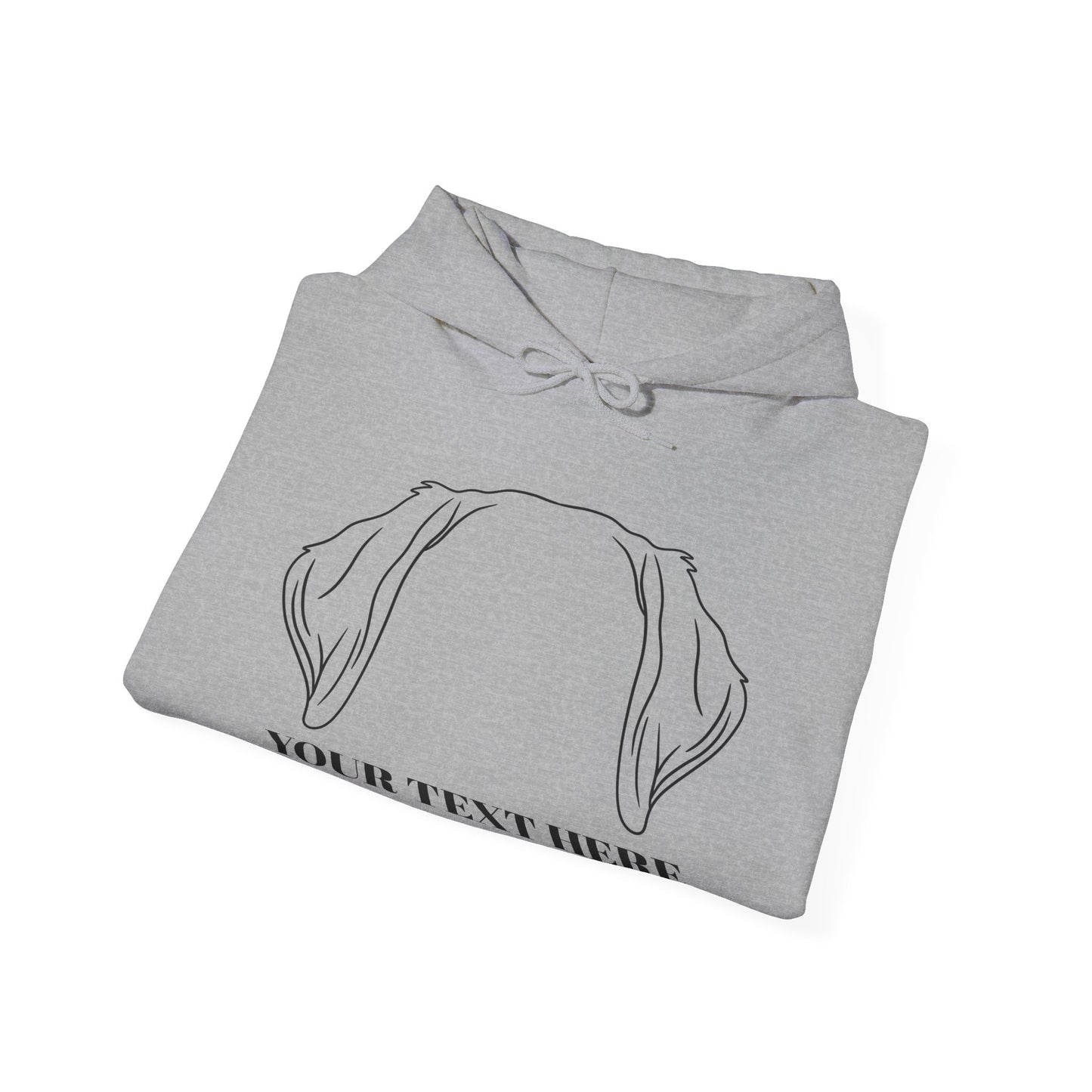 Personalised Labrador Dog Ear Hoodie – Custom Text Unisex Pullover