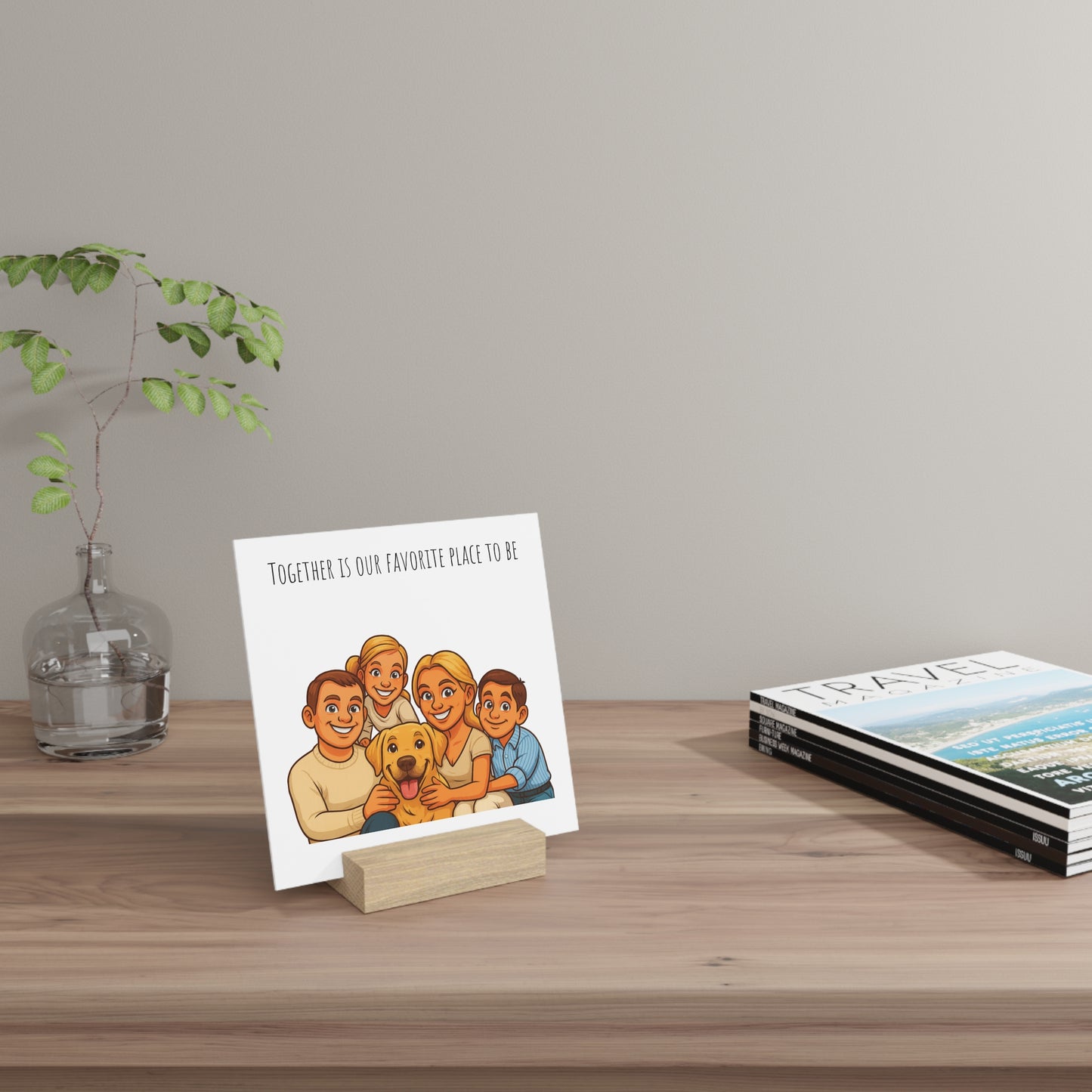 Personalised Caricature Picture Board with Stand