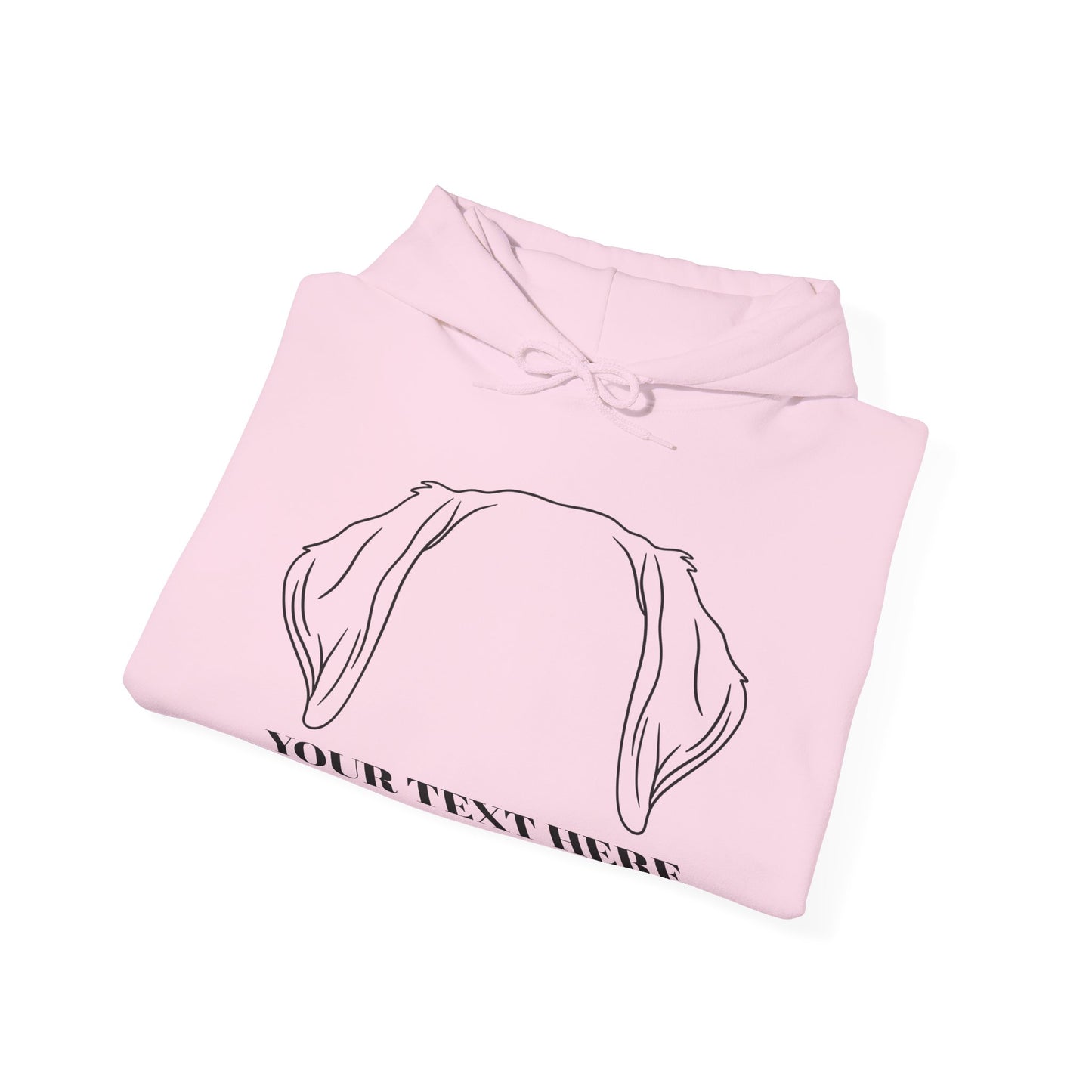 Personalised Labrador Dog Ear Hoodie – Custom Text Unisex Pullover