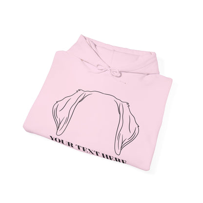 Personalised Labrador Dog Ear Hoodie – Custom Text Unisex Pullover