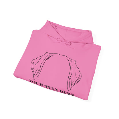 Personalised Labrador Dog Ear Hoodie – Custom Text Unisex Pullover