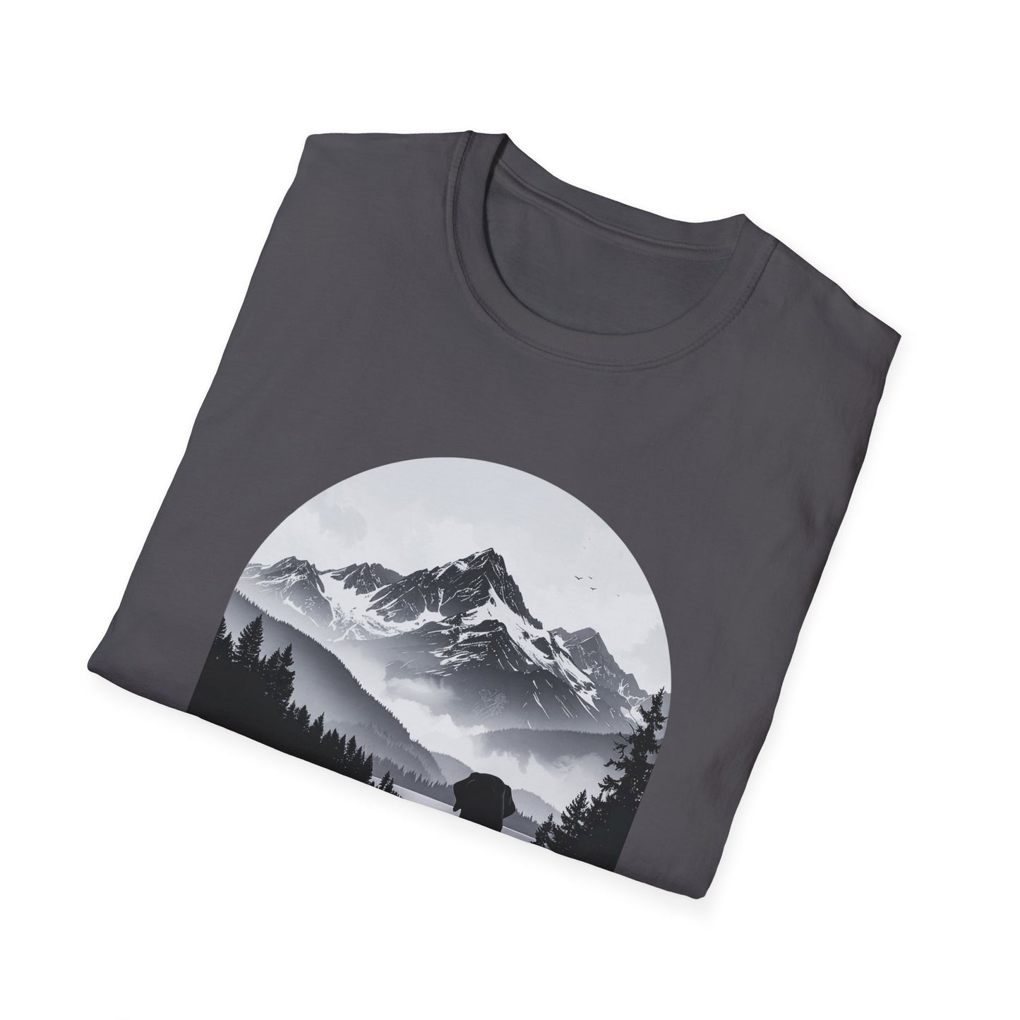 Labrador Mountain Reflection T-Shirt – Scenic Outdoor Dog Design
