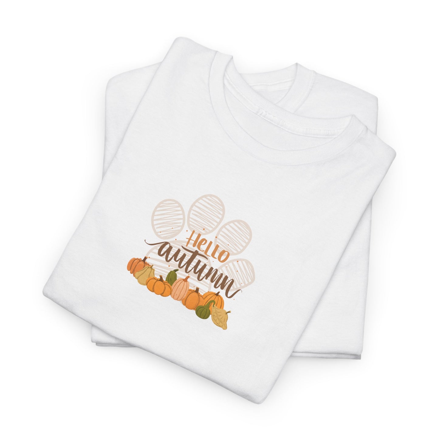 Hello Autumn – Dog Paw Pumpkin Patch Unisex Tee