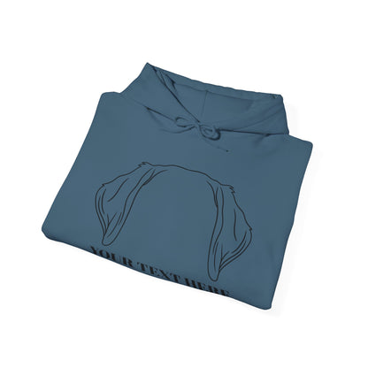 Personalised Labrador Dog Ear Hoodie – Custom Text Unisex Pullover