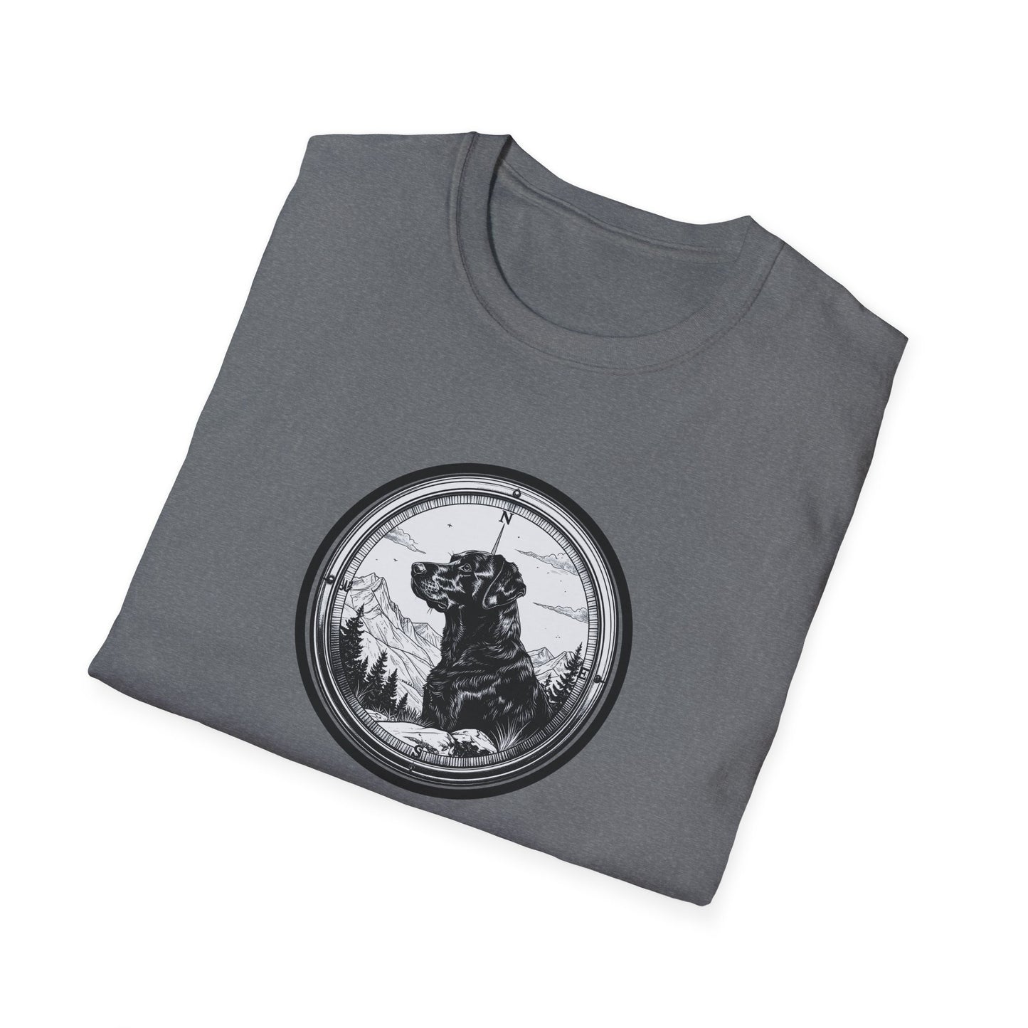 Labrador Outdoor Compass T-Shirt – Mountain & Forest Dog Lover Design