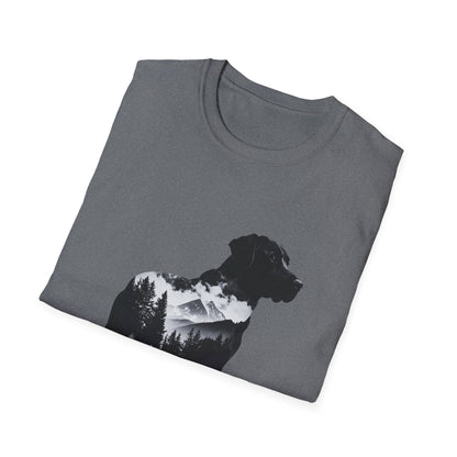 Labrador Mountain Silhouette T-Shirt – Outdoor Dog Lover Nature Design