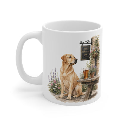 Yellow Labrador Country Pub Mug – The Best Days End At The Pub