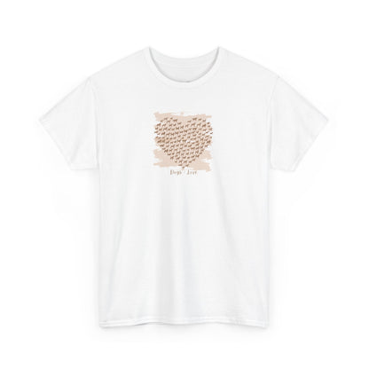 Dogs = Love – Heart Silhouette Dog Lover Unisex Tee