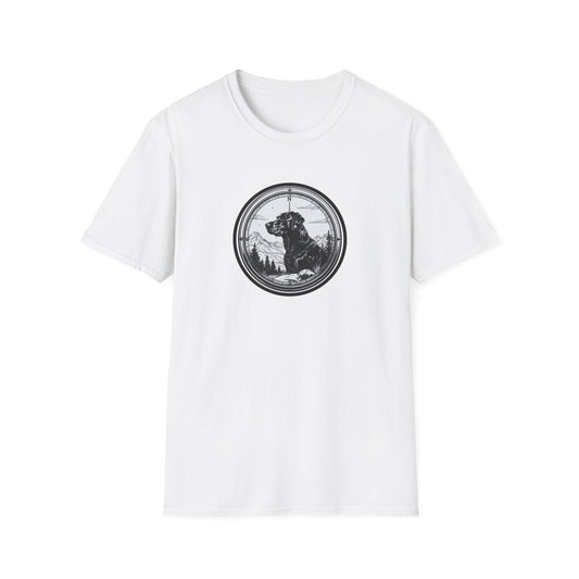Labrador Outdoor Compass T-Shirt – Mountain & Forest Dog Lover Design