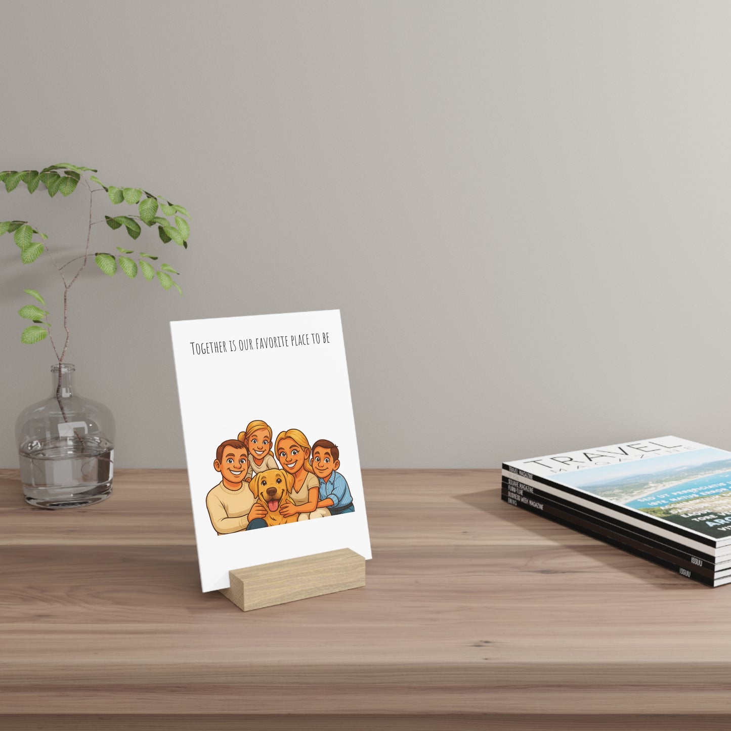 Personalised Caricature Picture Board with Stand