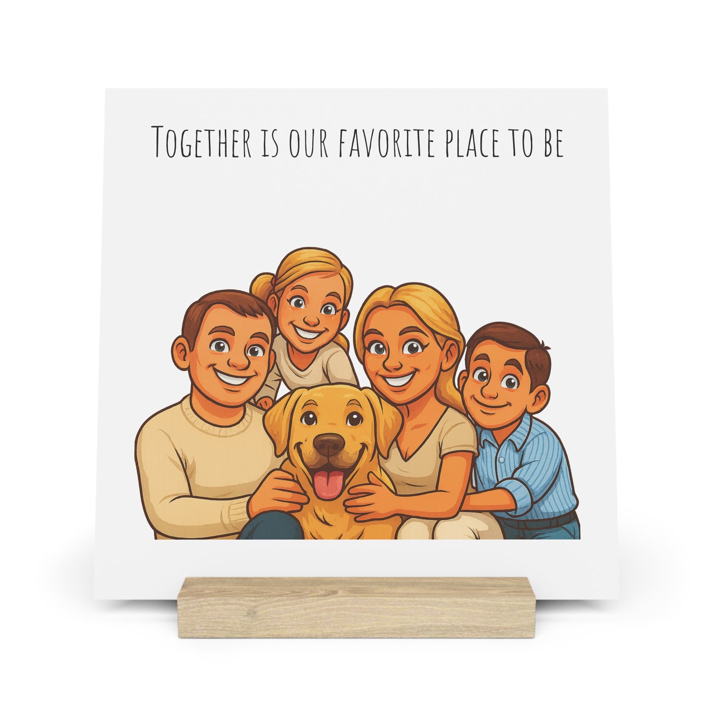 Personalised Caricature Picture Board with Stand