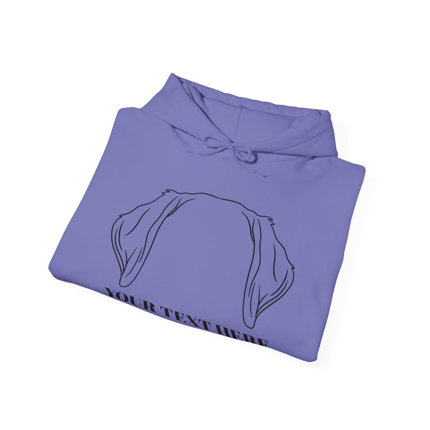 Personalised Labrador Dog Ear Hoodie – Custom Text Unisex Pullover