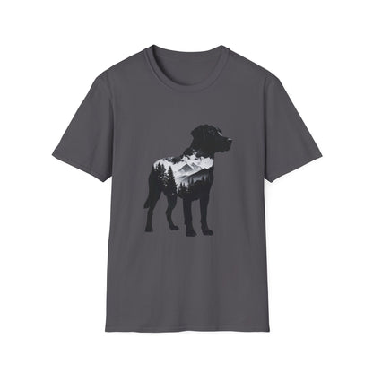 Labrador Mountain Silhouette T-Shirt – Outdoor Dog Lover Nature Design