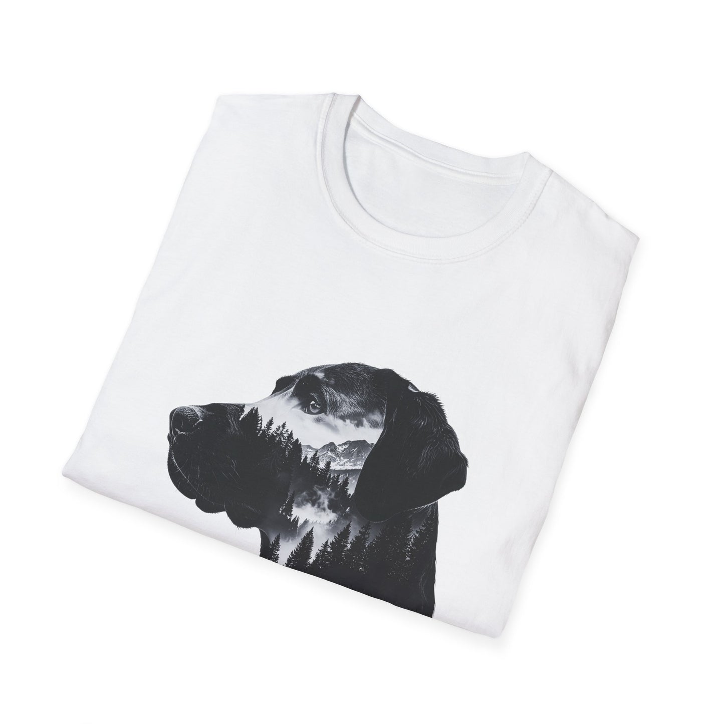Labrador Forest Silhouette T-Shirt – Outdoor Dog Lover Nature Design