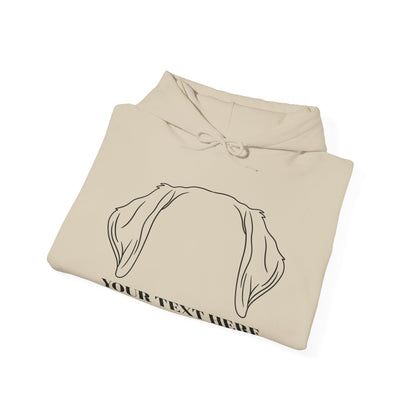 Personalised Labrador Dog Ear Hoodie – Custom Text Unisex Pullover