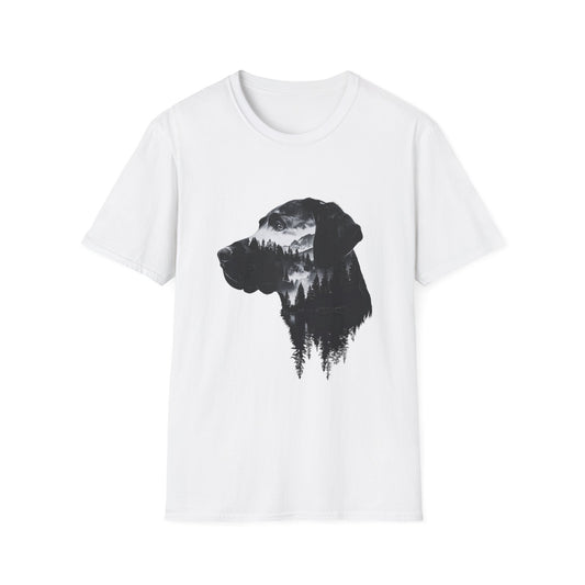 Labrador Forest Silhouette T-Shirt – Outdoor Dog Lover Nature Design