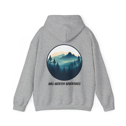 Wag-Worthy Adventures Hoodie | Cozy Unisex Fit | Hiking & Camping Gift