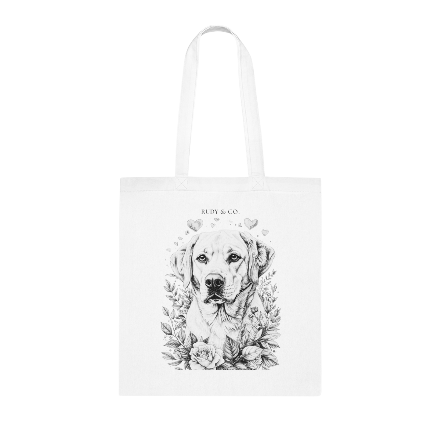 Valentine Dog Tote Bag – Choose from 5 Hand-Drawn Style Labrador Designs
