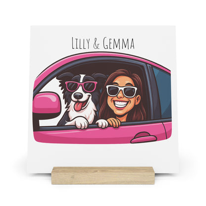 Personalised Caricature Picture Board with Stand