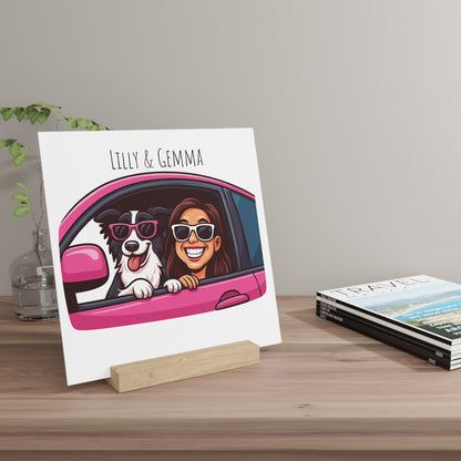 Personalised Caricature Picture Board with Stand