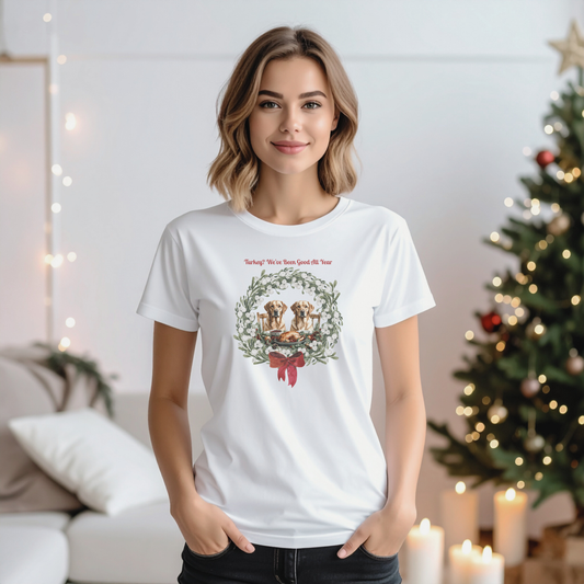 Turkey? We've Been Good All Year – Christmas Labrador T-Shirt