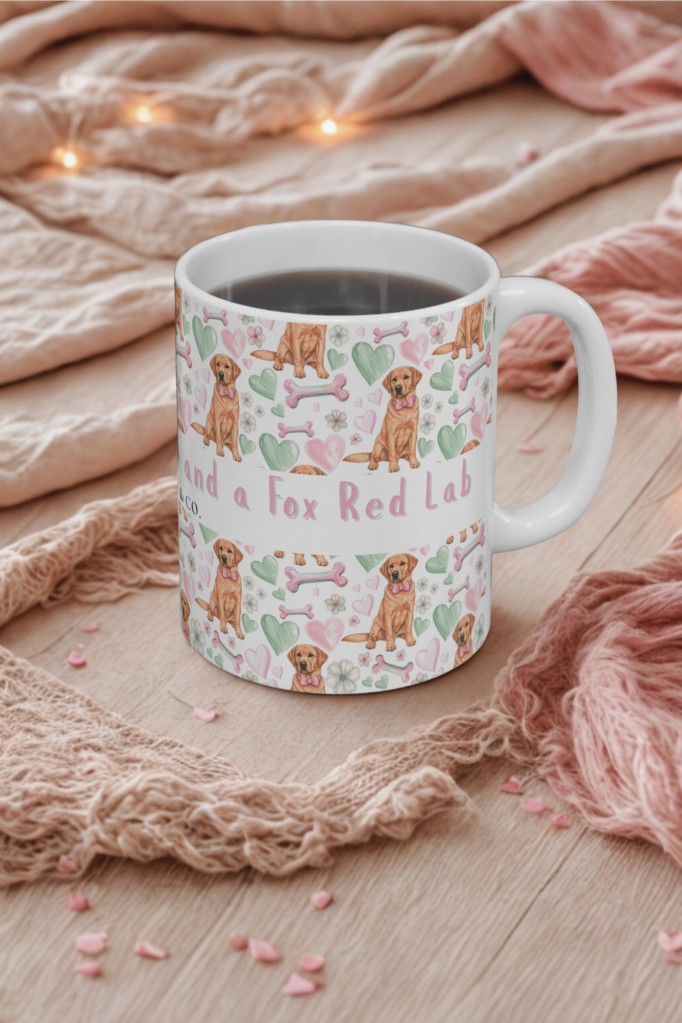 Fox Red Labrador Valentine’s Mug – “All you need is love and a Fox Red Lab”